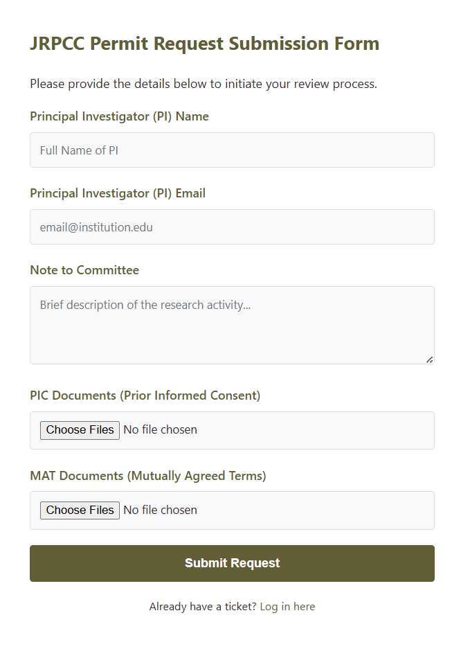 JRPCC Client Portal